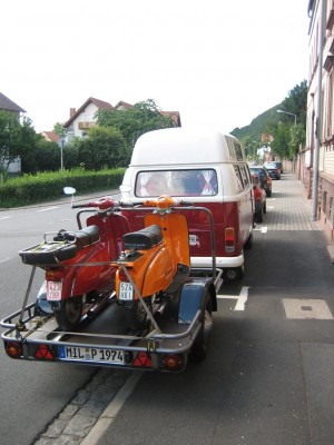 Westfalia Gemüseanhänger umgebördelt zum Moppedanhänger Bj. 67