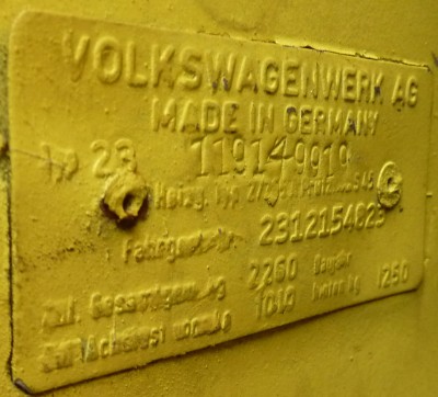 Die echte Fahrgestellnummer ist noch vorhanden.