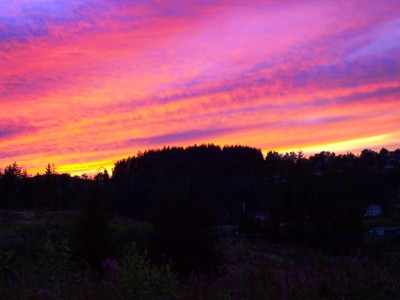 Sonnenuntergang in Husnes