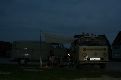 Auf der Heimfahrt - wie die Zigeuner irgendwo in Bayern