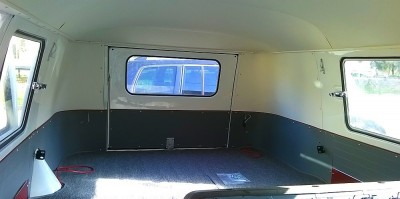 VW Bus T1 Gepäckraumverkleidungen oben und unten, Heckklappe
