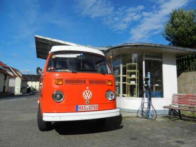 Burgpreppach, alte ehem. Tanke vor dem Nostalgiemuseum