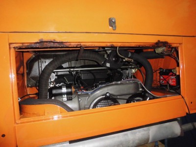 Rost hinten Motorklappe