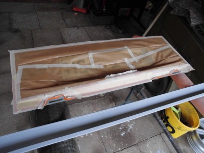 Motorklappe abgeklebt