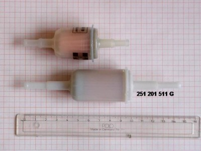 Größenvergleich 251 201 511 G zu StandardPapierfilter