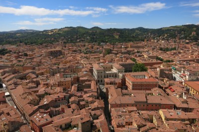 Aussicht über die Dächer von Bologna.