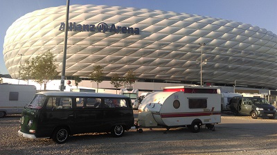 Übernachtung an der Allianz-Arena, auf dem Weg nach Kals