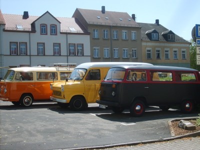 typoffene Transporter-Ausfahrt quer durchs Sachsenland Sommer 2008