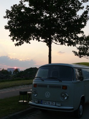 Sonnenuntergang auf dem EXPO-Gelände