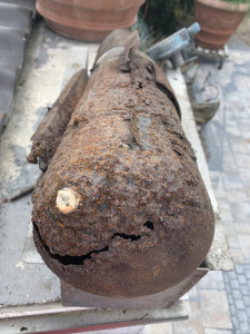 Gasflasche die verbaut war