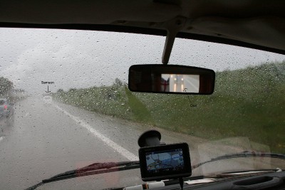 Verregnete Rückfahrt