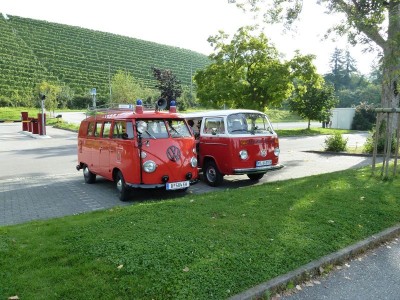 Der einsam auf einem Parkplatz in Meersburg stehende T1 bekam Gesellschaft