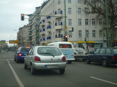 Warschauer Str. kurz vor der Prenzlauer